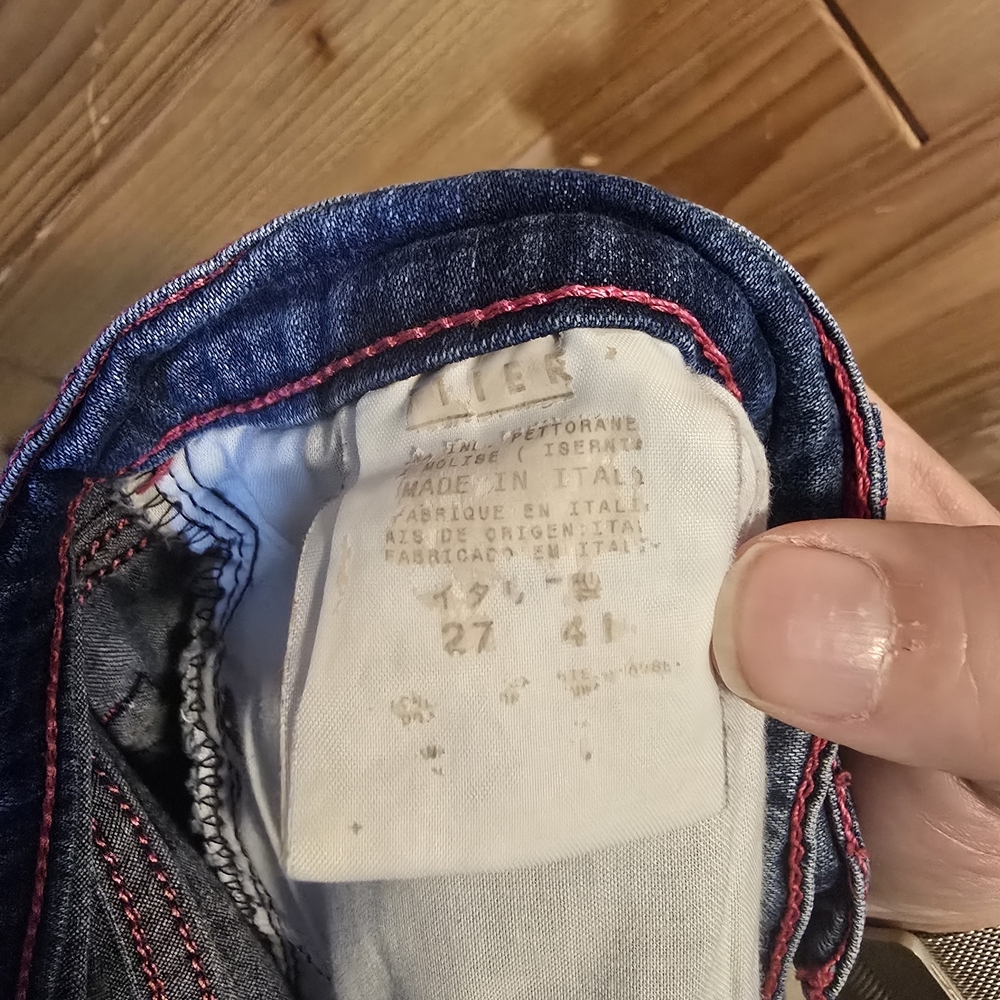 Vintage Y2K Dolce & Gabbana Dark Blue Capri Jeans Size 27 - Picture 5 of 5